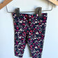 Red + White Flower Leggings / 6-12m