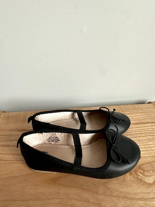 Black Ballet Flats / Size 10 Toddler