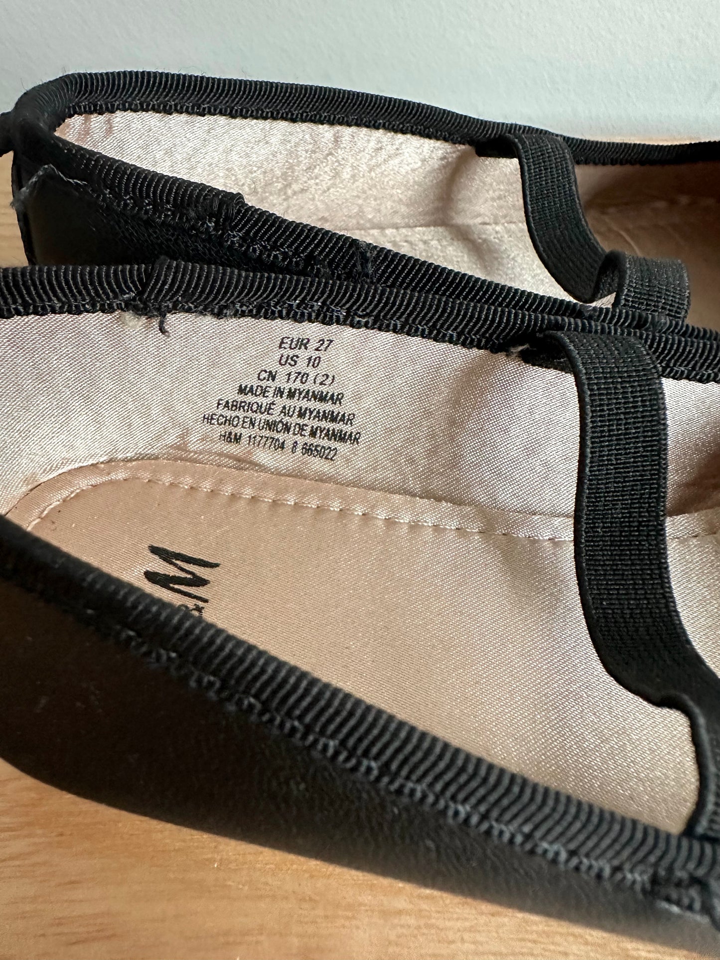 Black Ballet Flats / Size 10 Toddler