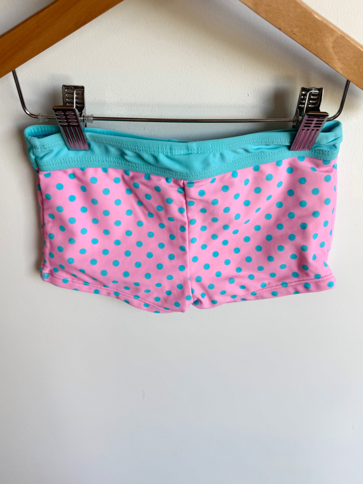 Cat Pocket Swim Top + Dotted Shorts Set / 4T