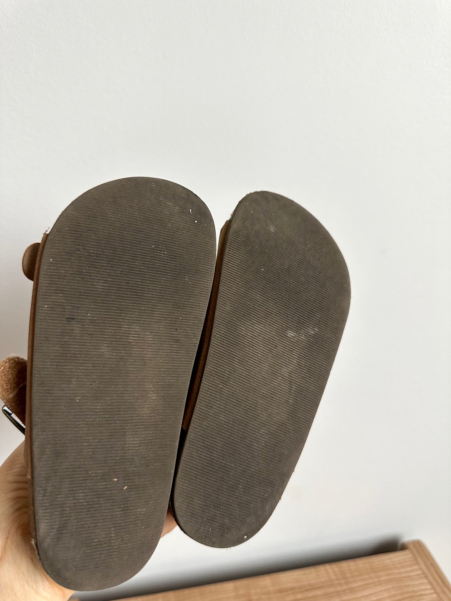 Faux Leather Light Brown Sandals / Size 9 Toddler