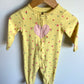 Yellow Floral Heart Sleeper / 6-9m