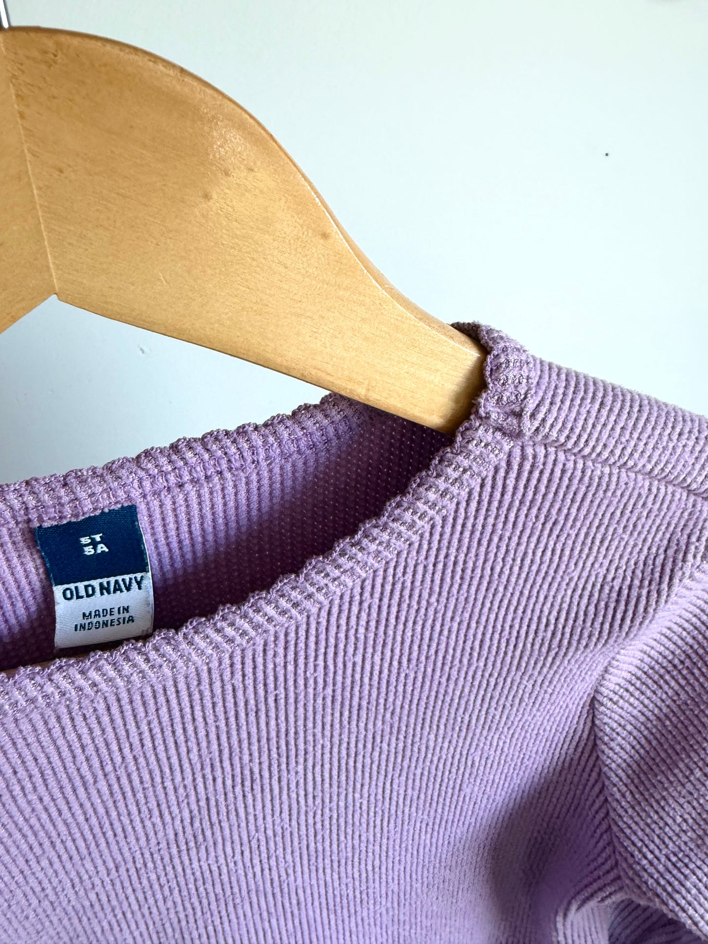 Thick Ribbed Purple Long Sleeve / 4-5T