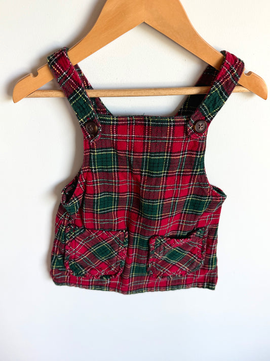 Plaid Overall Dress / 2T