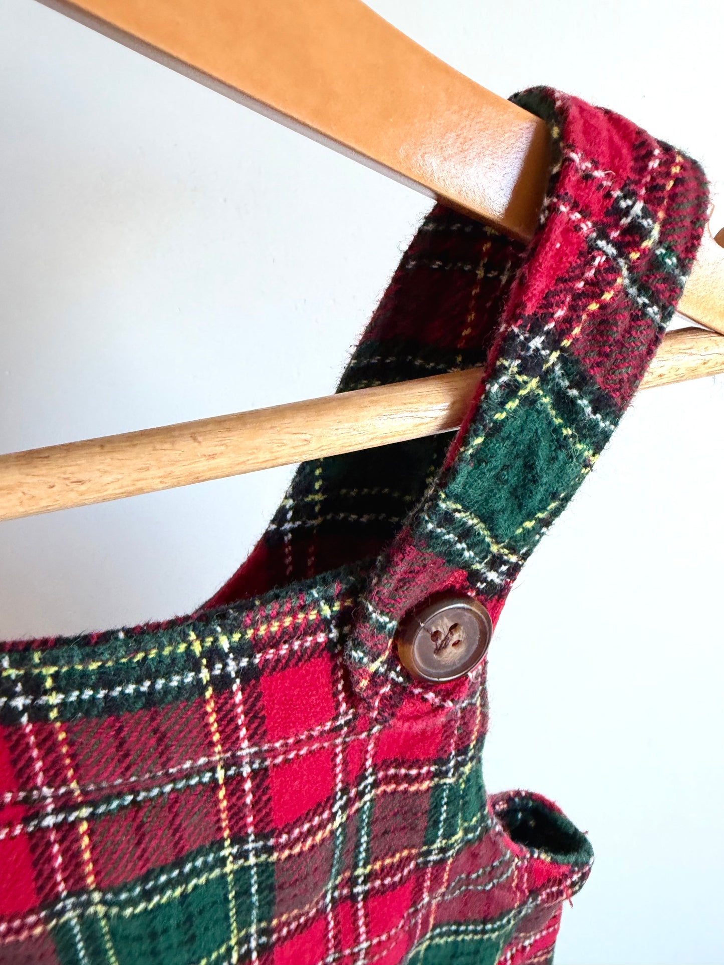 Plaid Overall Dress / 2T