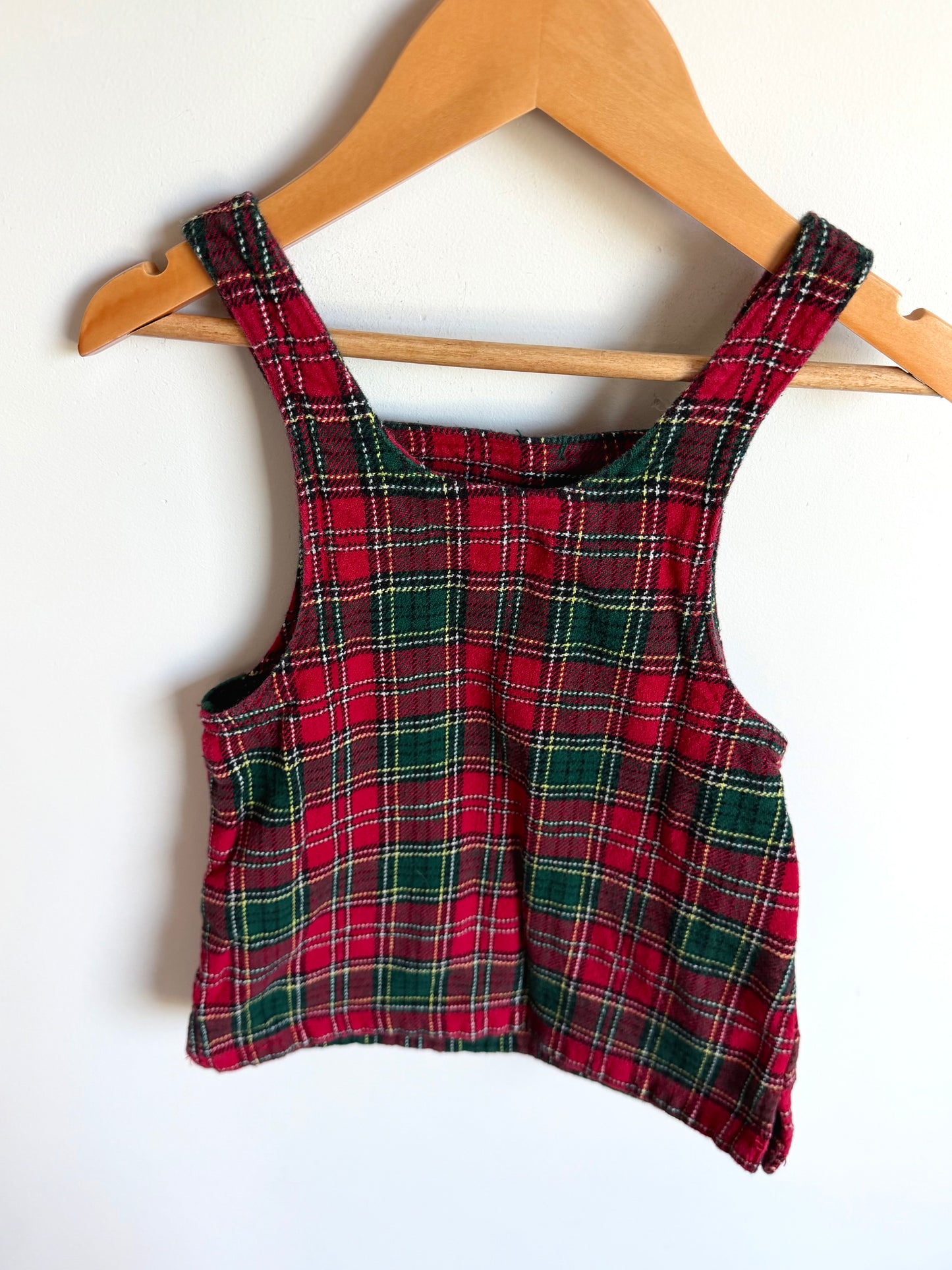 Plaid Overall Dress / 2T