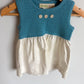 Boske Kids Blue Knit Alpaca Dress / 6-12m