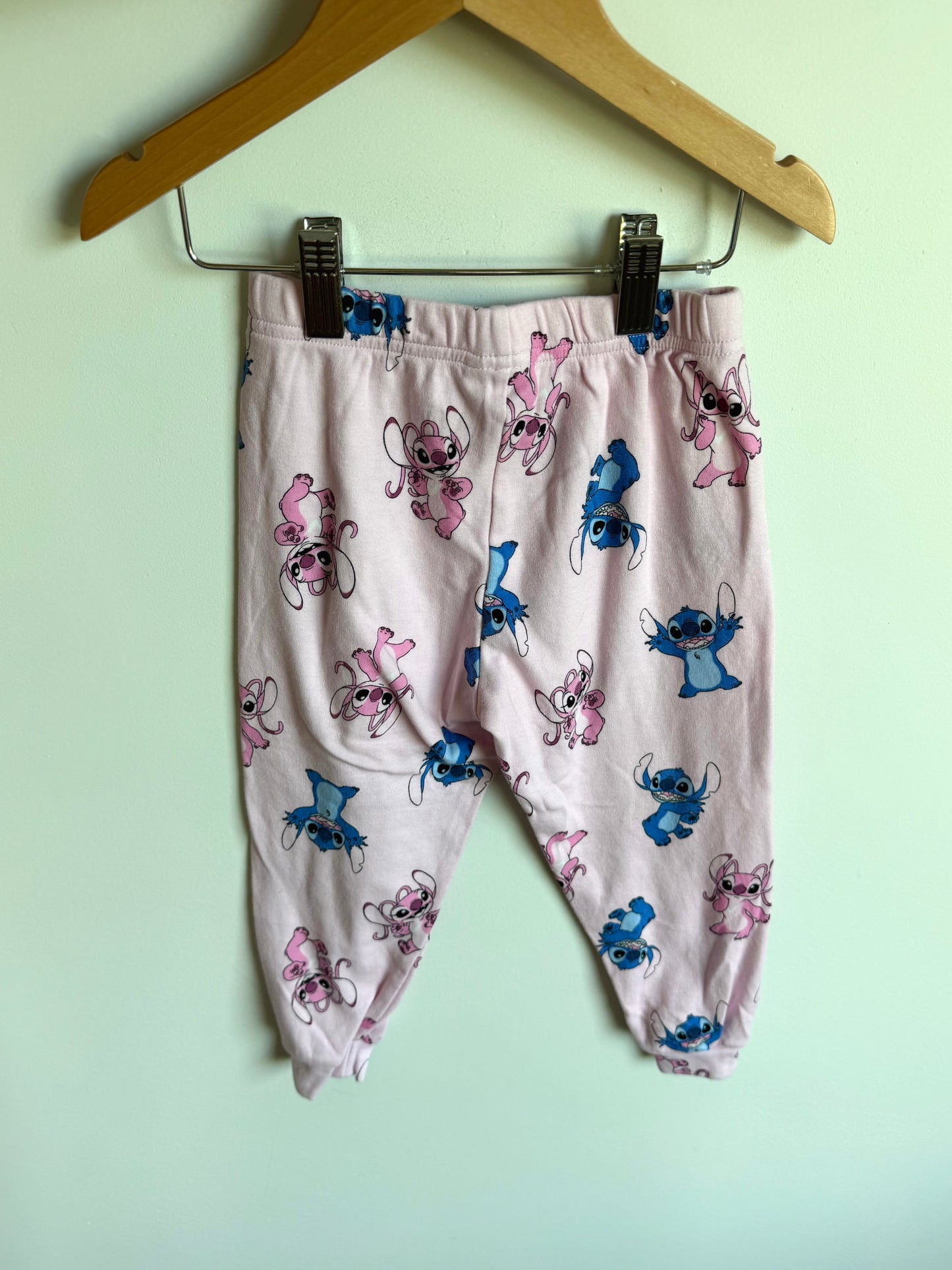 Stitch Fuzzy PJ Top + Bottoms Set / 2T