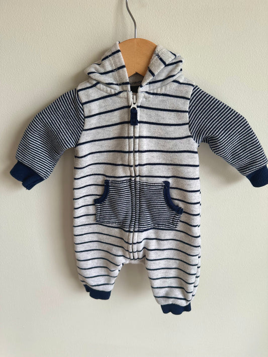 Striped Jumpsuit with Pocket / 3m