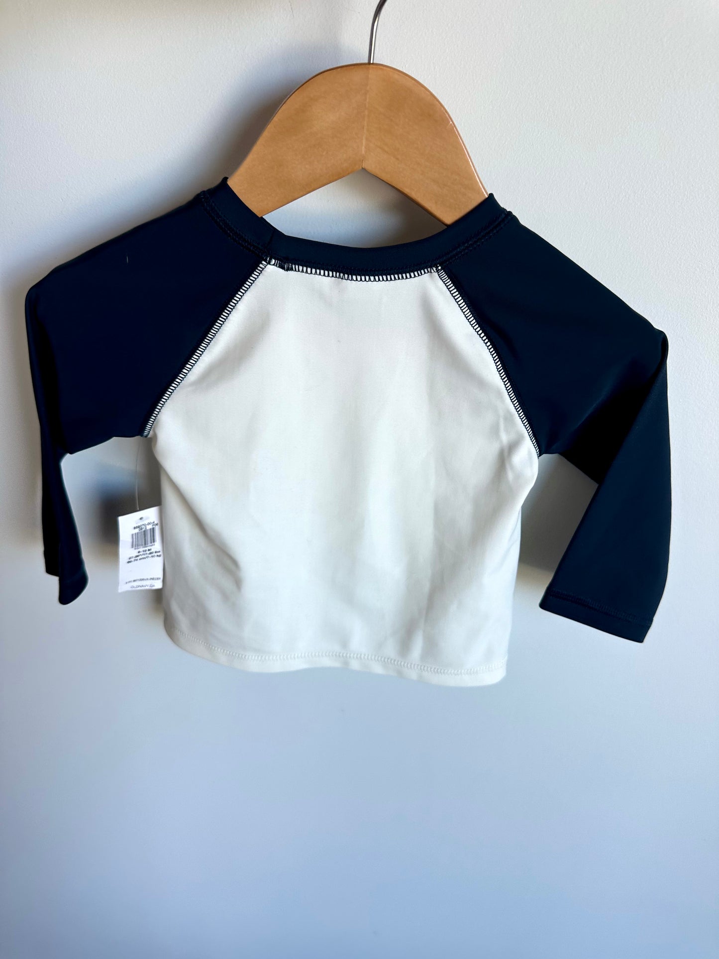 Navy + White Swim Top (With Tags) / 6-12m