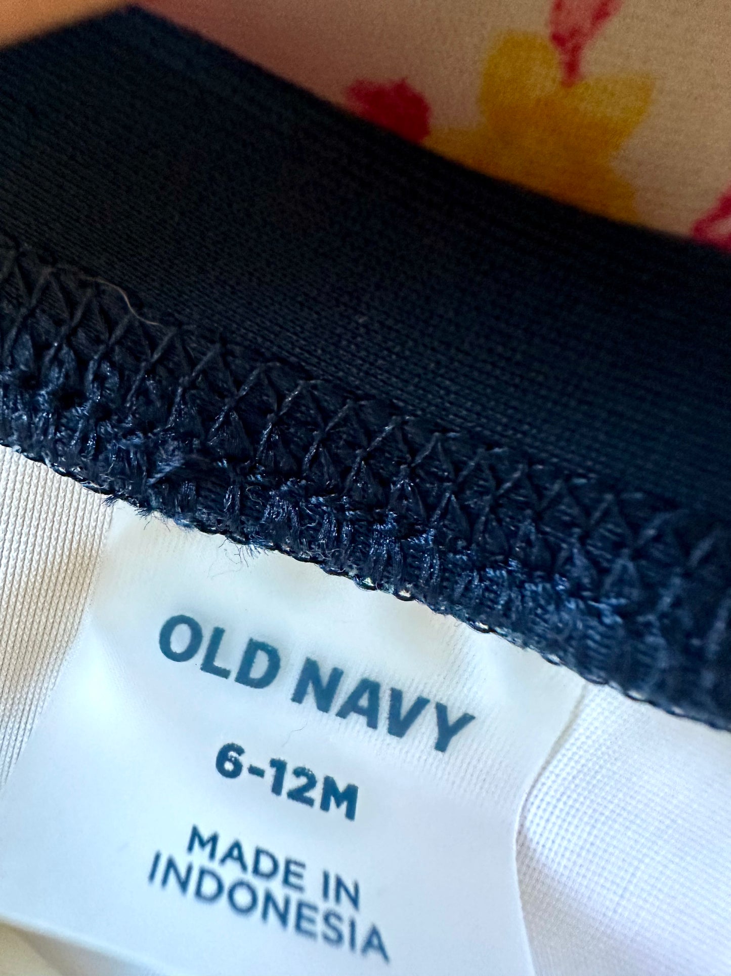 Navy + White Swim Top (With Tags) / 6-12m