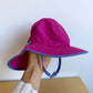 Pink with Purple Trim Sun Hat / 0-6m