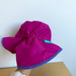 Pink with Purple Trim Sun Hat / 0-6m