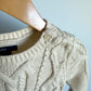 Gap Cream Cable Knit Sweater / 6-12m