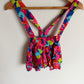 Bright Floral Shorts with Removable Suspenders / 6-9m