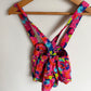Bright Floral Shorts with Removable Suspenders / 6-9m
