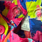 Bright Floral Shorts with Removable Suspenders / 6-9m