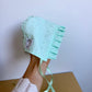 Giggle Gear Eyelet Mint Bonnet / 3-9m?