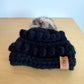 Pom Pom Black Toque / 6-12m?