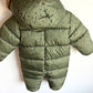 Hooded Olive Bunting Suit (With Tags) / 0-3m