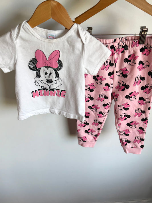Minnie T-shirt + Pants Set / 24m