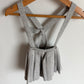 Thick Grey Knit Skirt with Removable Suspenders / 6-9m