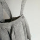 Thick Grey Knit Skirt with Removable Suspenders / 6-9m