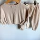 Kindly Ribbed Oat Top + Bottoms Set / 2T