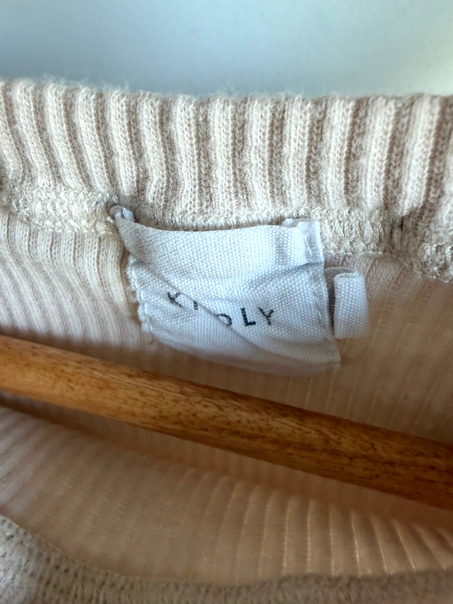 Kindly Ribbed Oat Top + Bottoms Set / 2T