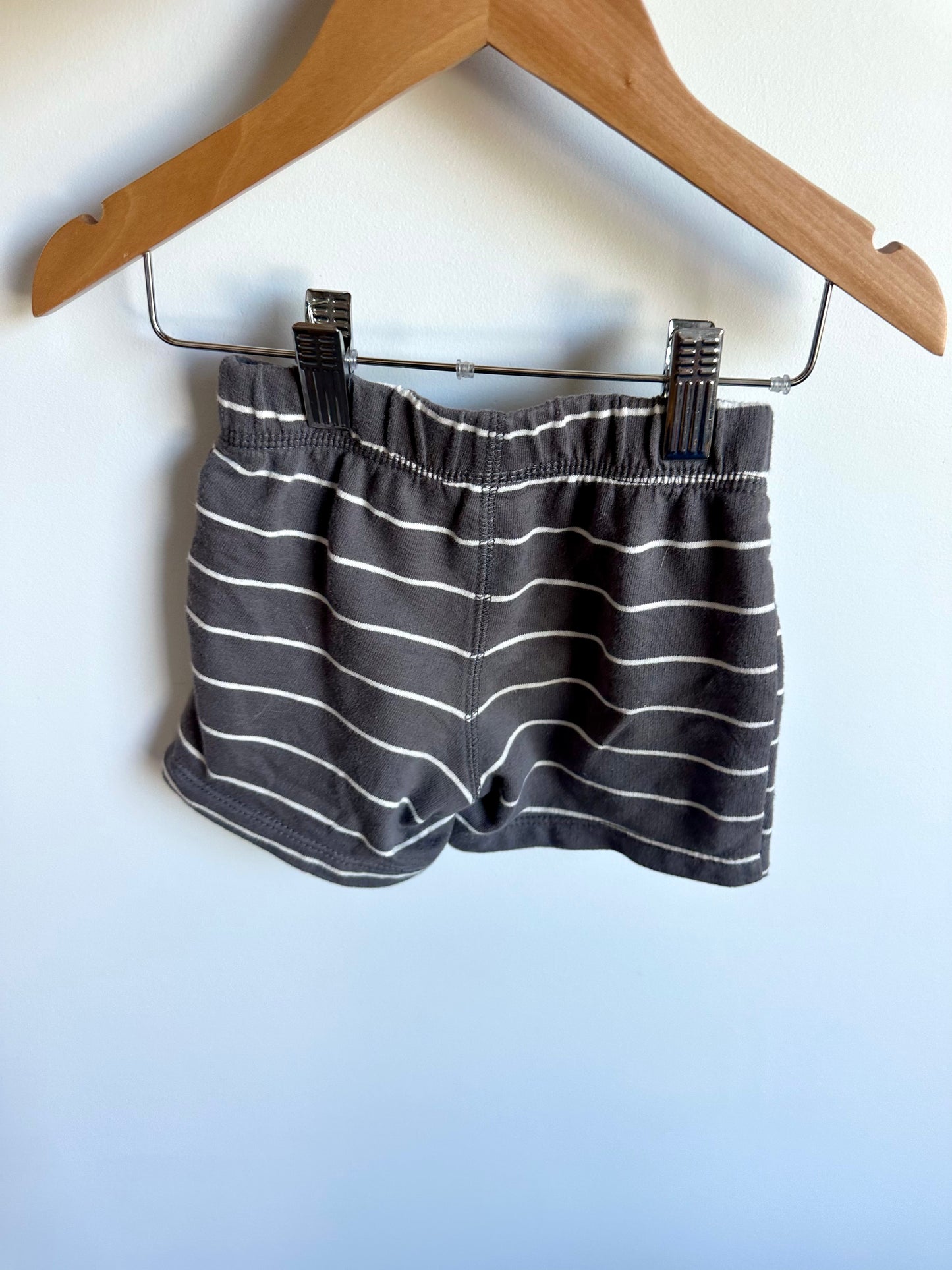 Grey Striped Shorts / 12m