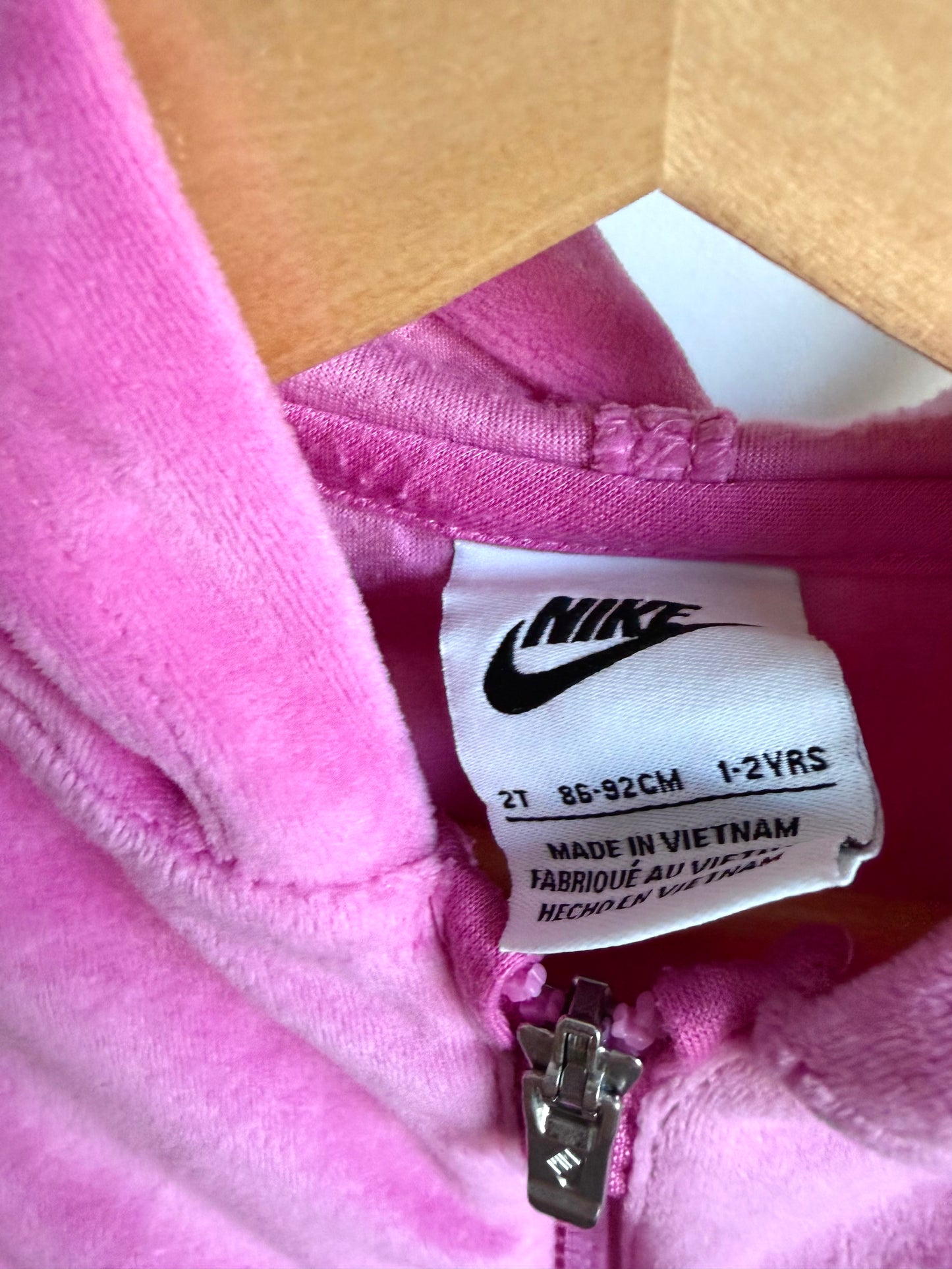 Pink Nike Zip Hoodie + Pants Set / 2T
