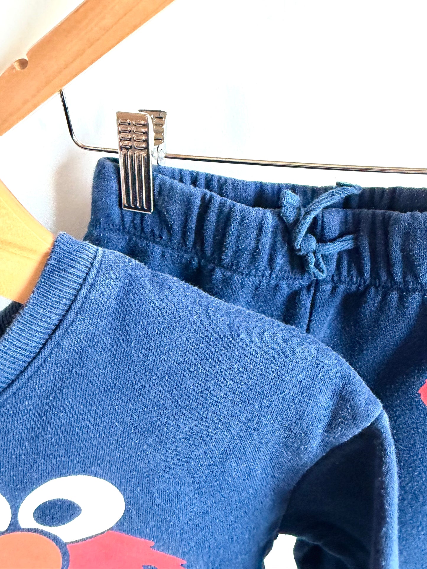 Gap Navy Elmo Crewneck + Joggers Set (PLAY) / 2T