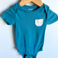 Blue Pocket Bodysuit / 12-18m