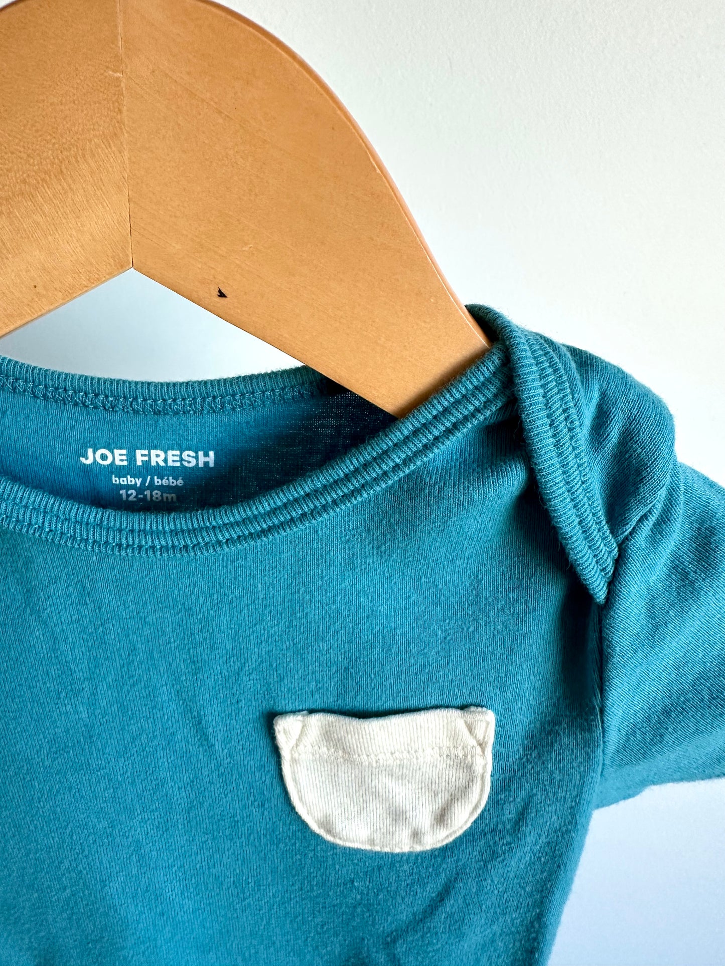 Blue Pocket Bodysuit / 12-18m