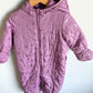 Purple + Silver Heart Bunting Suit / 18-24m
