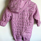 Purple + Silver Heart Bunting Suit / 18-24m