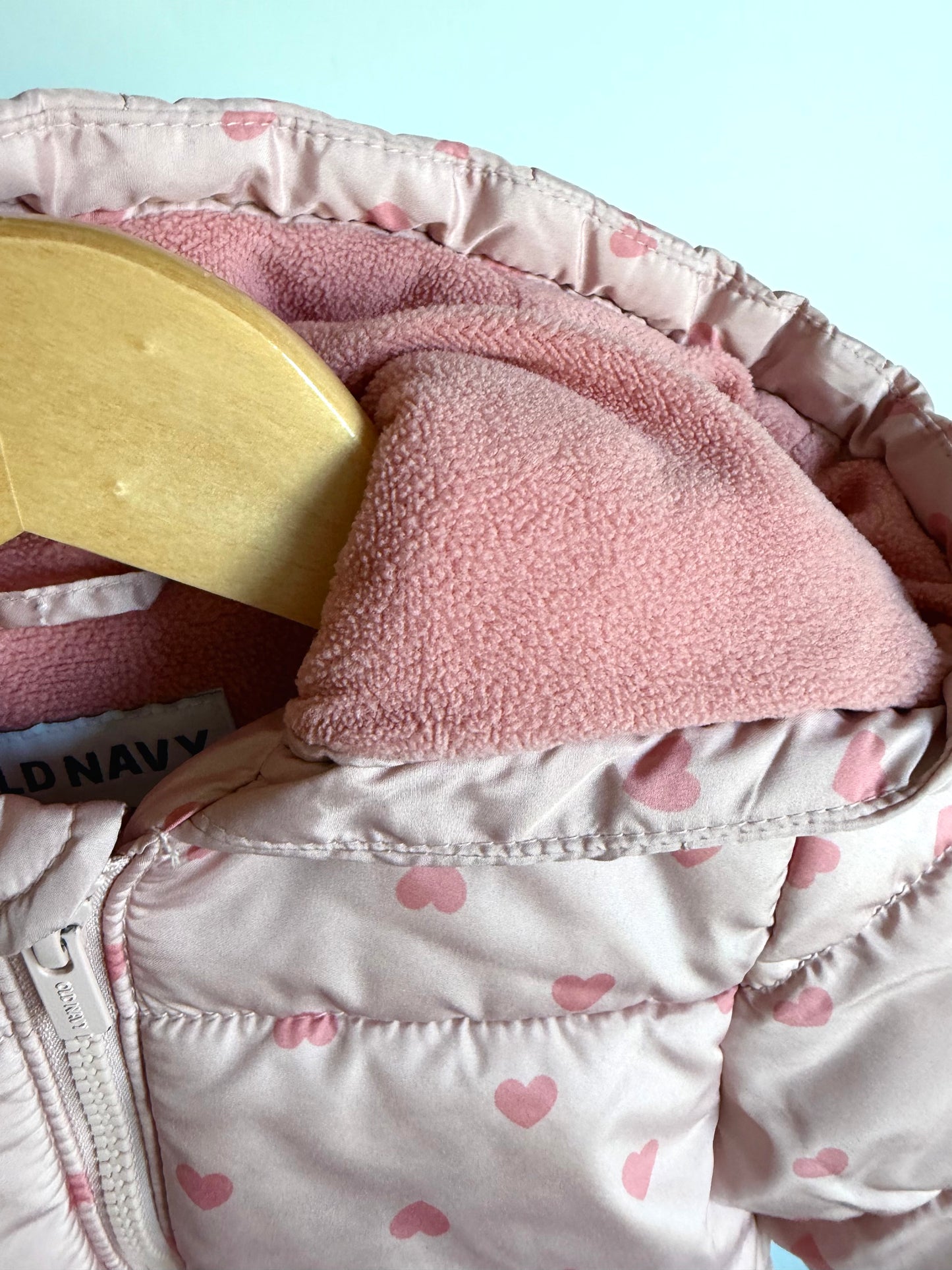 Pink Fleece Lined Heart Jacket / 18-24m