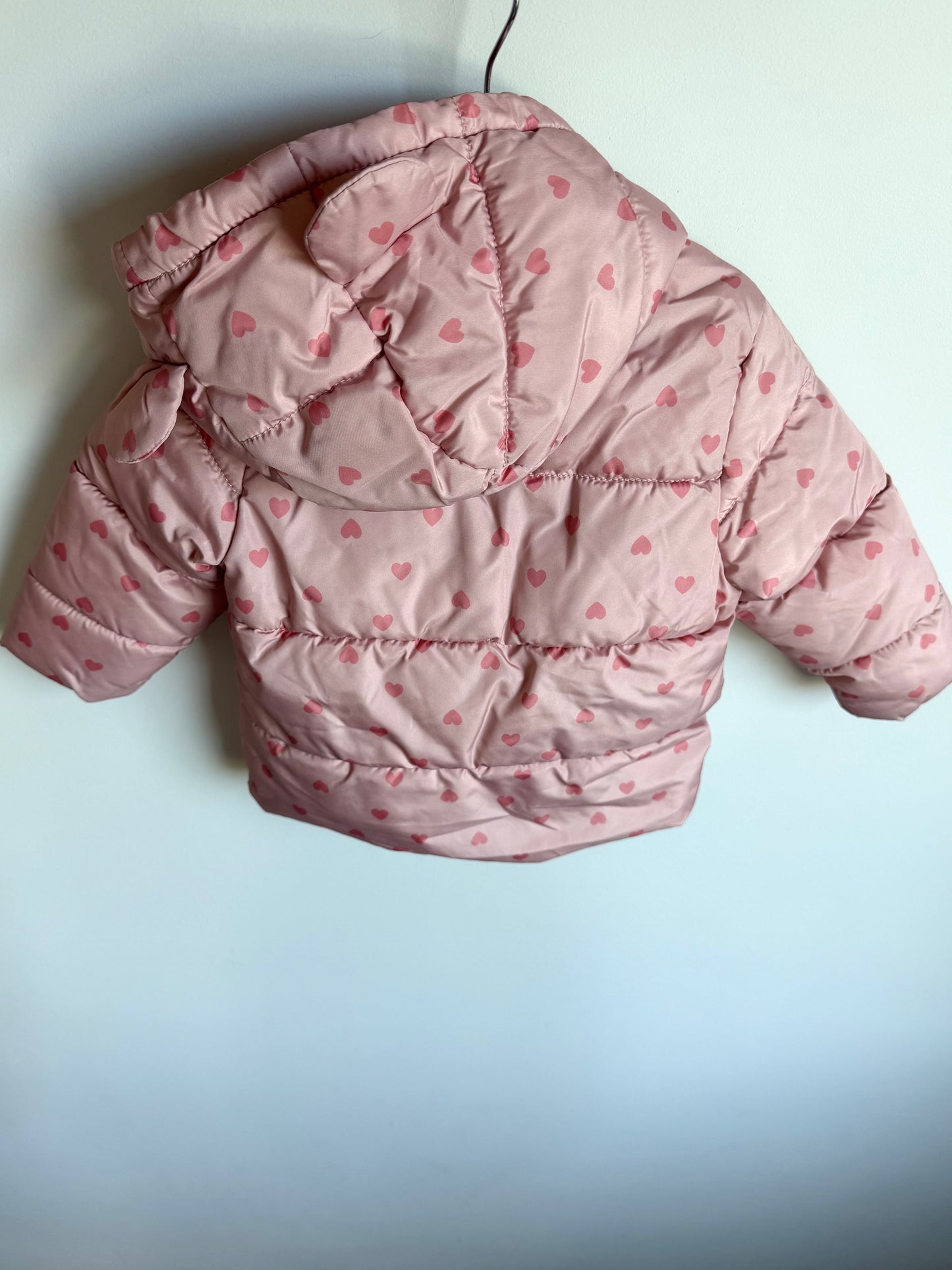 Pink Fleece Lined Heart Jacket / 18-24m