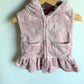 Pink Fuzzy Hooded Vest / 2T