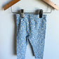 Blue Floral Leggings / 12-18m