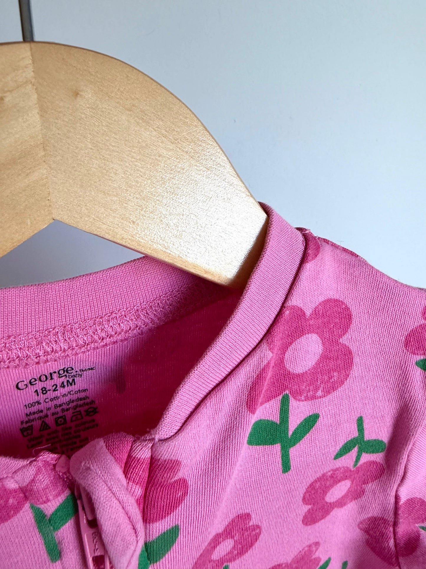 Pink Daisy Sleeper / 18-24m