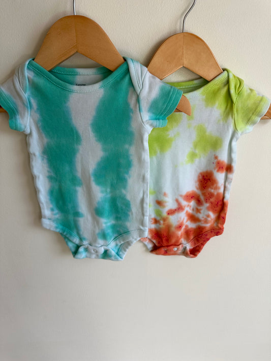 Tie Dye 2 Bodysuits / 0-3m