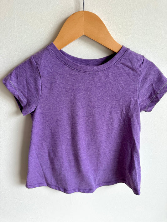 Purple with Sparkle Sleeve Details T-Shirt / 4T