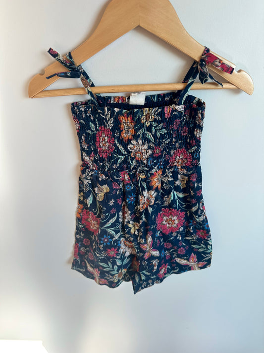 Gap Navy Floral Romper / 18-24m