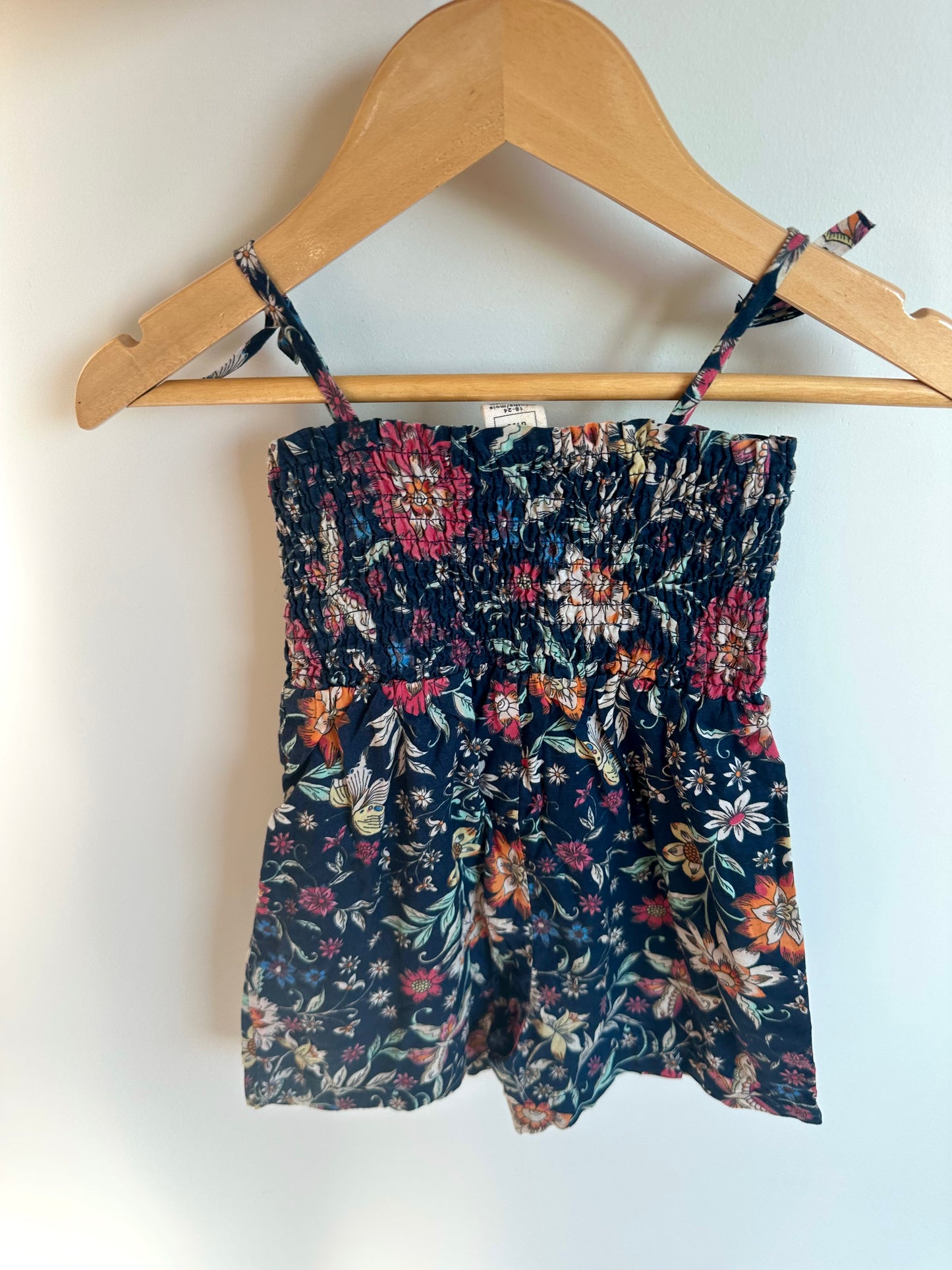 Gap Navy Floral Romper / 18-24m