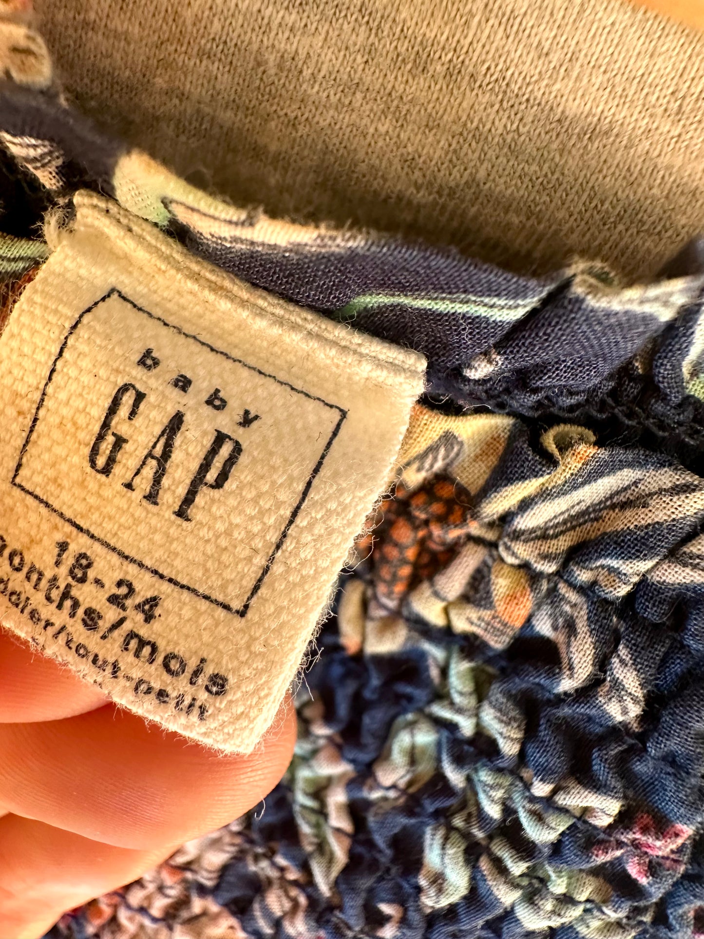 Gap Navy Floral Romper / 18-24m