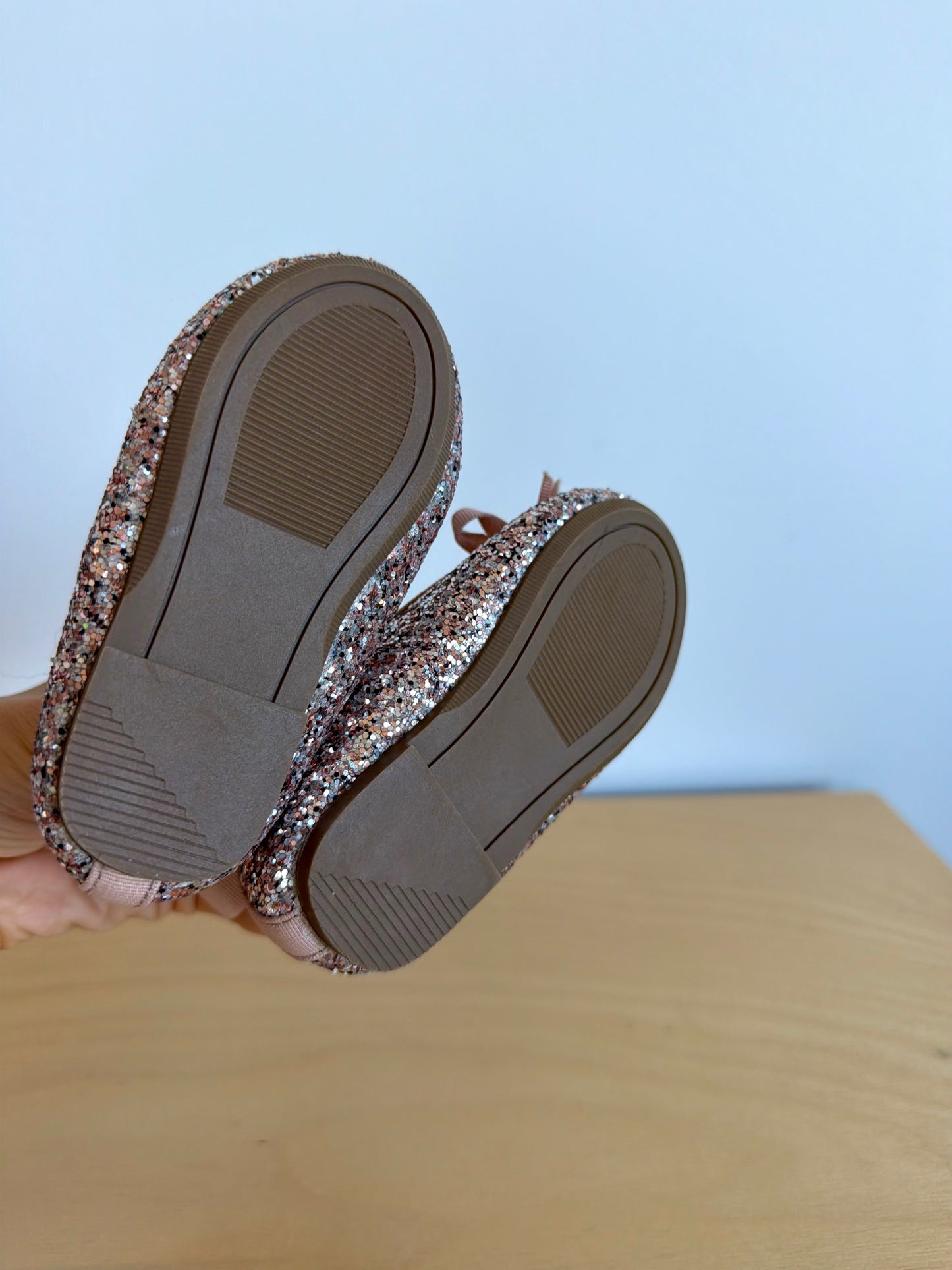 Pink Sparkle Ballet Flats / Size 4 Toddler
