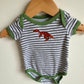 Dino Striped Bodysuits / 0-3m