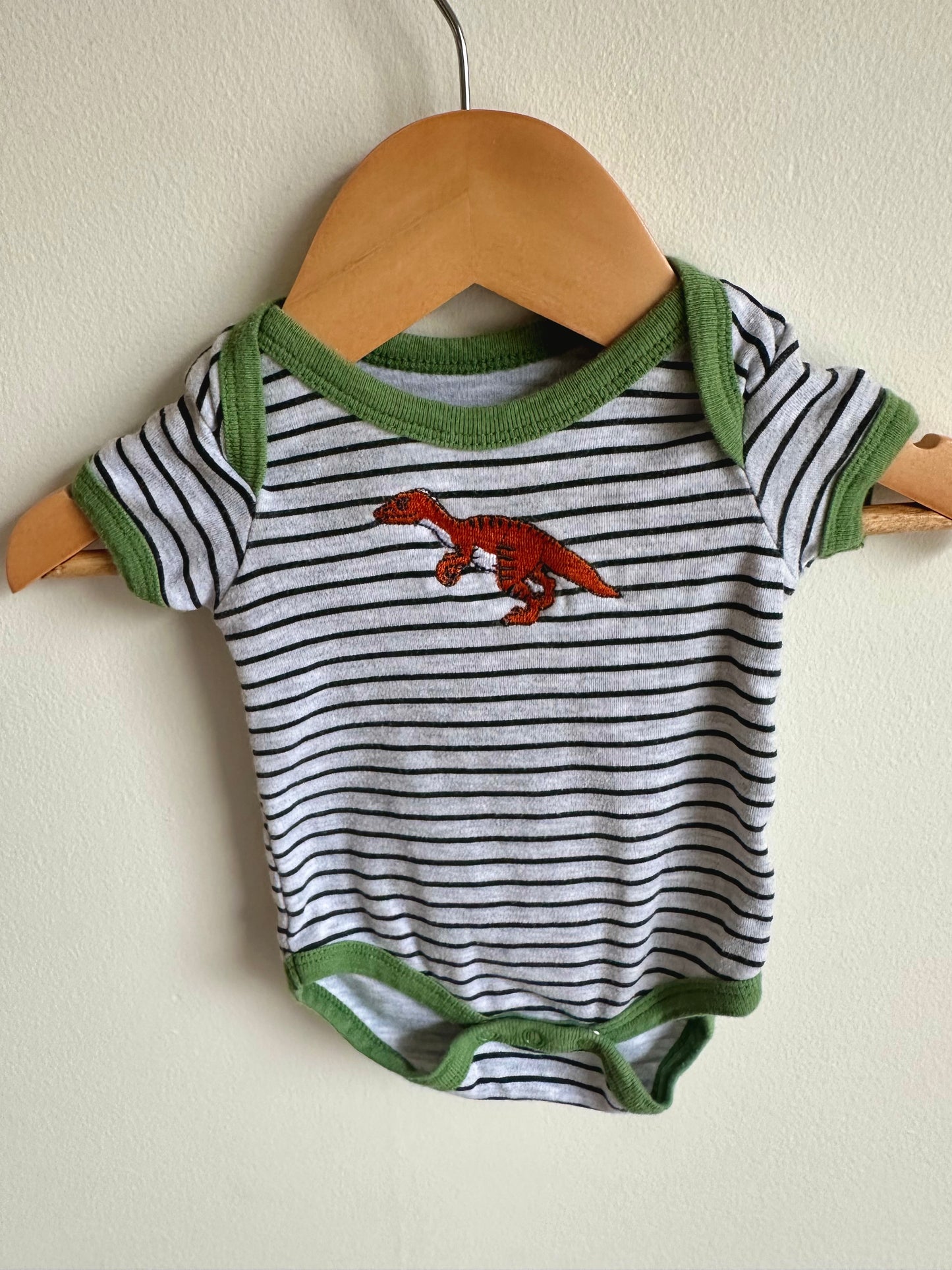 Dino Striped Bodysuits / 0-3m