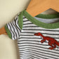 Dino Striped Bodysuits / 0-3m